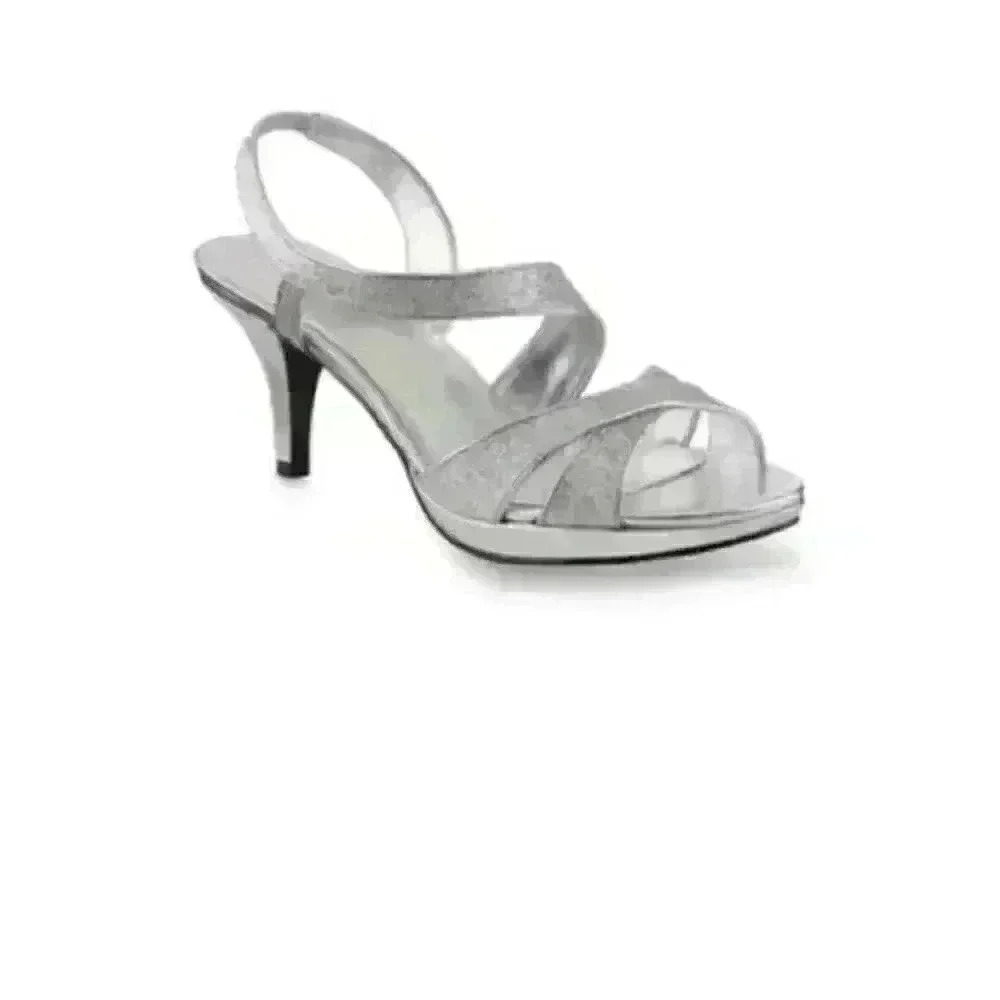 Silver Brooke simply styles formal evening heels 7
